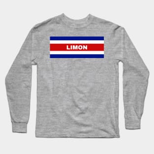 Limon City in Costa Rican Flag Colors Long Sleeve T-Shirt